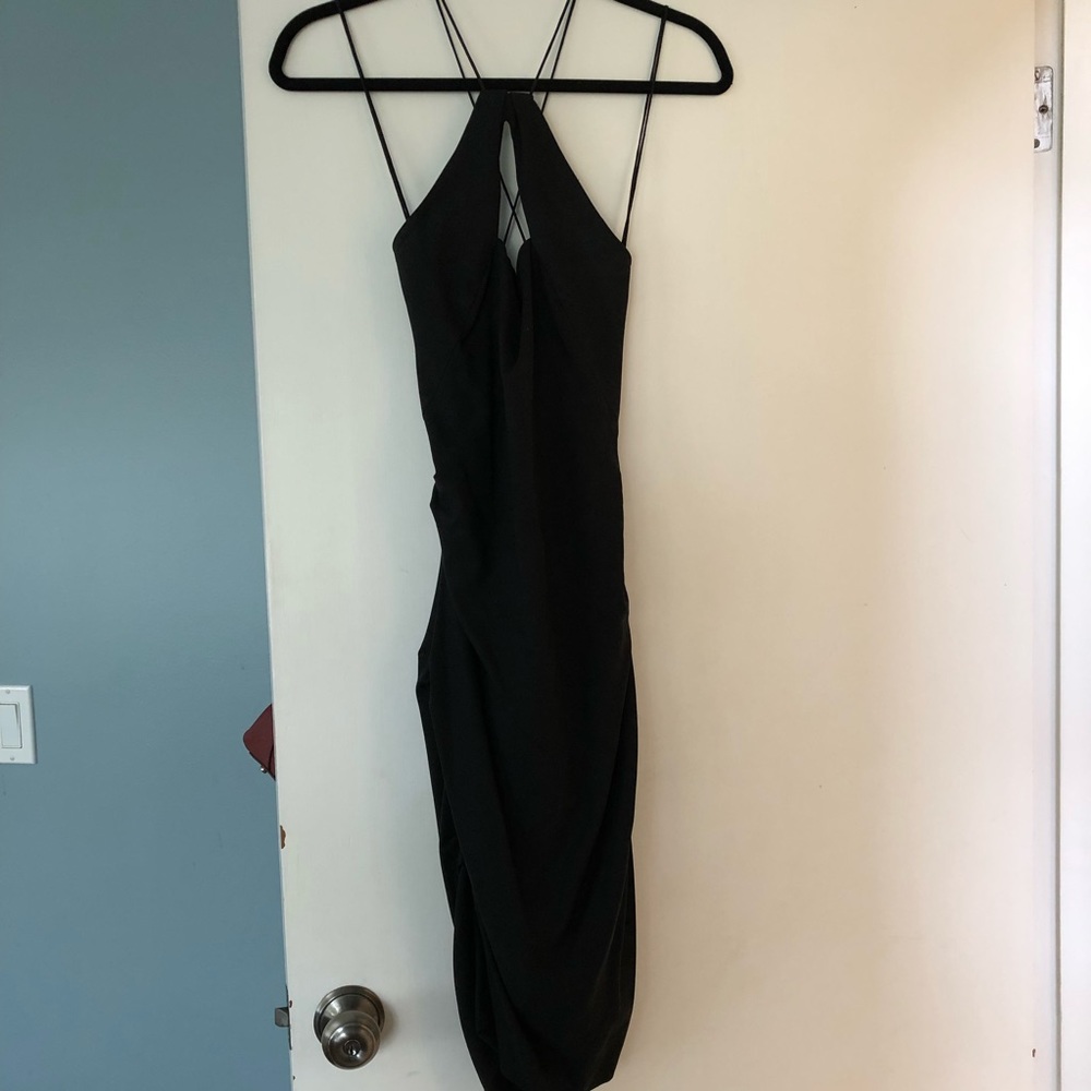 Nicole Miller halter cutout cocktail dress